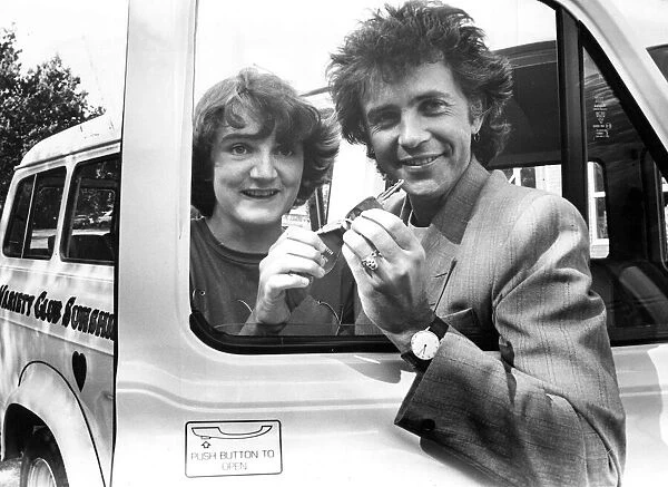 Singer David Essex handed over a Variety Club of Great Britain Sunshine coach to Rosebank