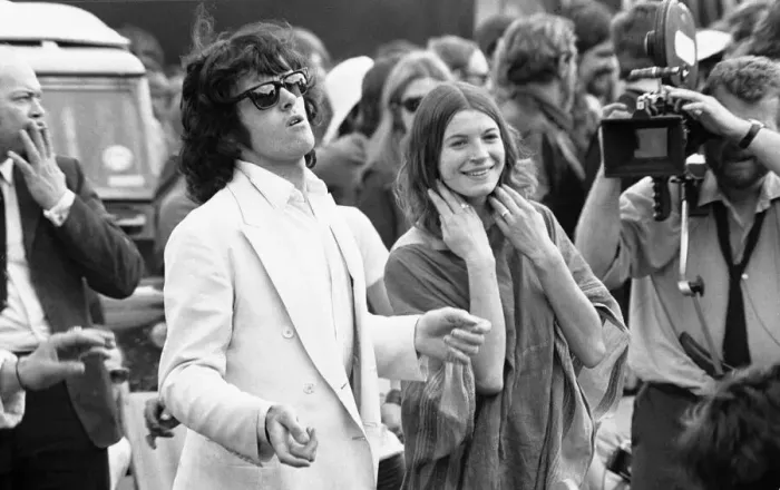 Framed Print : Singer Donovan dances with a girl (possibly Linda Lawrence Brian Jone