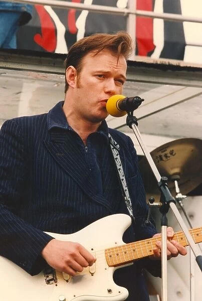 Singer Edwin Collins at the Radio One Road Show 19 July 1995