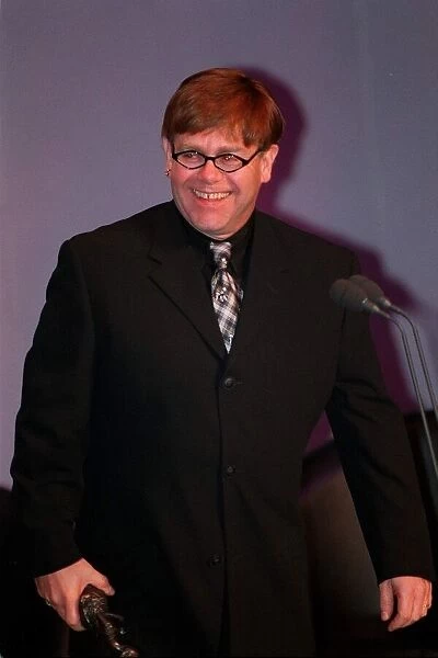 Singer Elton John at the Ivor Novello Awards at Grosvenor House in Park Lane London
