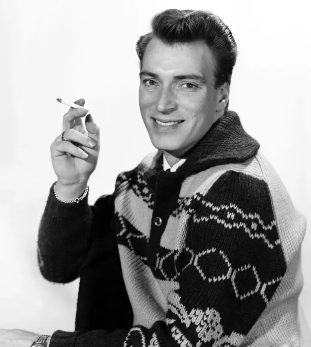 Framed Print : Singer Frank Ifield seen here posing for the Reveille newspaper for a fashion feature