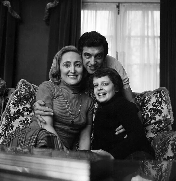 Singer Frankie Vaughan and family. February 1975 75-01098-004