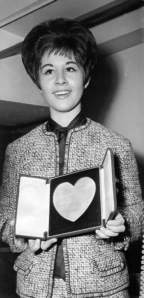Singer Helen Shapiro with the award she shared with Rita Tushingham for The Most