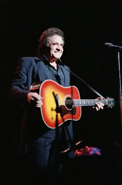 Framed Print : Singer Johnny Cash on stage at the Royal Albert Hall during a series of concerts Framed Print : Singer Johnny Cash on stage at the Royal Albert Hall during a series of concerts
