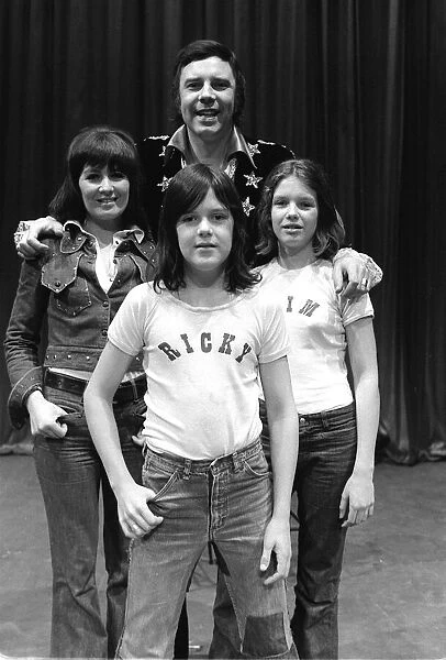 Singer Marty Wilde, pictured with family 6th February 1974