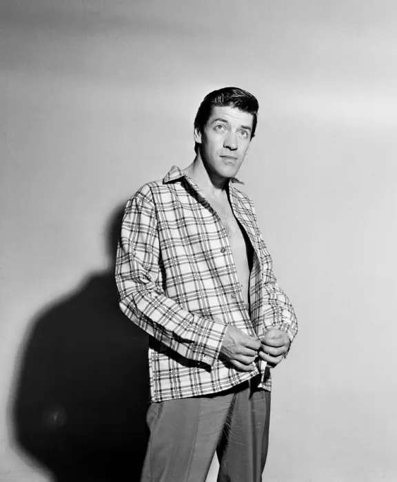 Framed Print : Singer Michael Holliday poses wearing check shirt. 24th November 1957 Framed Print : Singer Michael Holliday poses wearing check shirt. 24th November 1957