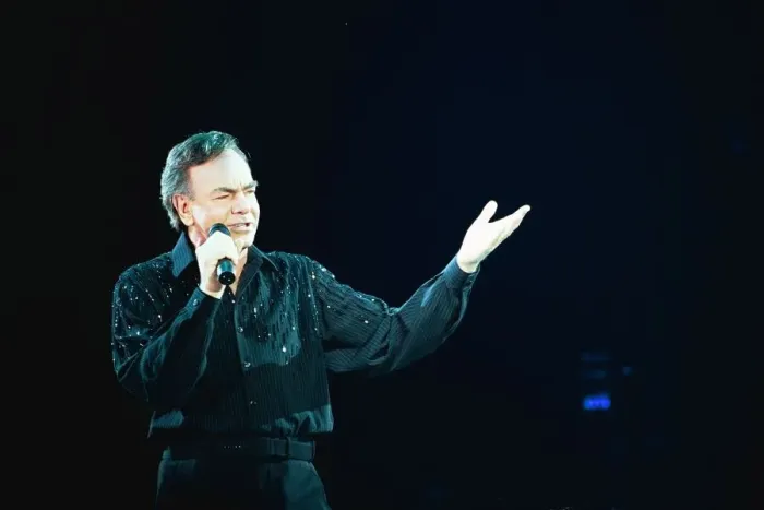 Framed Print : Singer Neil Diamond performs in concert at the Telewest Arena in Newcastle 24 February Framed Print : Singer Neil Diamond performs in concert at the Telewest Arena in Newcastle 24 February