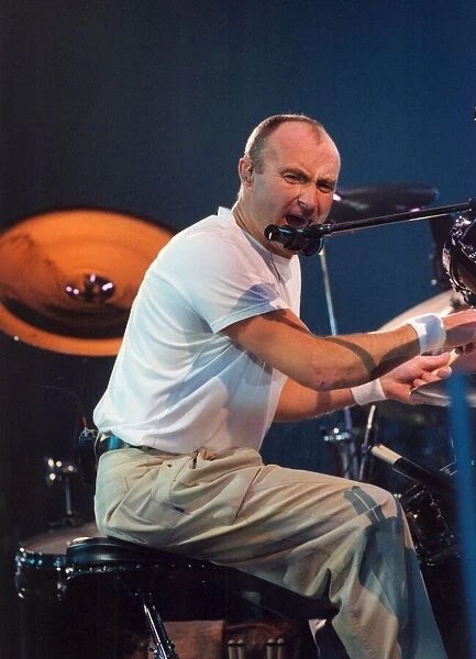 Singer Phil Collins performs in concert at Newcastle Arena 9 November 1997