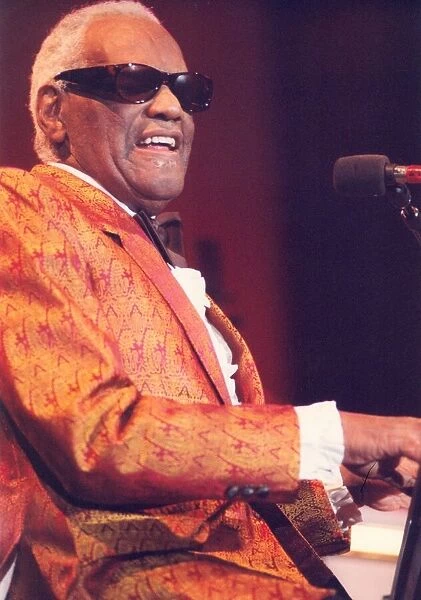 Singer Ray Charles in concert at the Newcastle Arena 24 June 1996