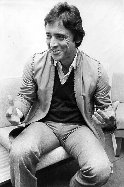 Singer Sacha Distel pictured in Newcastle 10 November 1978