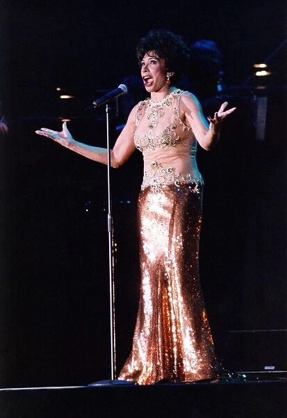 Singer Shirley Bassey performing at the Newcastle Arena. 11  /  05  /  96
