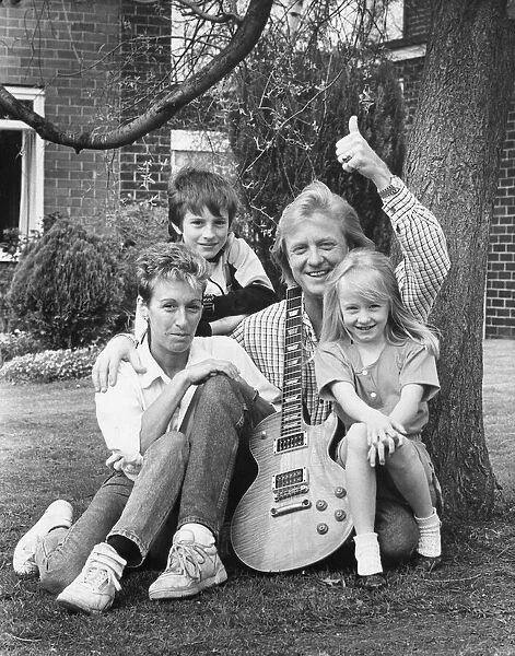 Singer songwriter John Miles, back home with his wife, Eileen and children John and Tanya