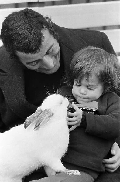 Singer Tony Bennett with his daughter Joanna at London Zoo. 14th January 1972