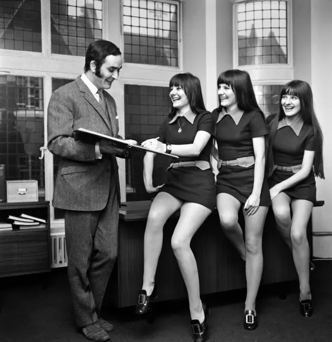 Framed Print : The singing Karlins Evelyn, Elaine, and Linda have just helped make a new record for