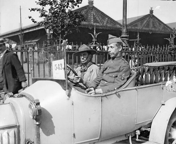 Singleson Head Boy Scout seen here being driven in Antwerp September 1914