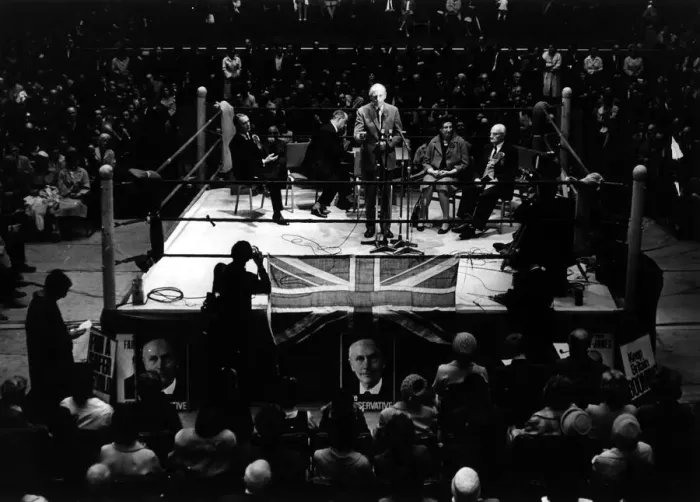 Framed Print : Sir Alec Douglas Home October 1964 Prime Minister Election Campaign - in boxing Framed Print : Sir Alec Douglas Home October 1964 Prime Minister Election Campaign - in boxing