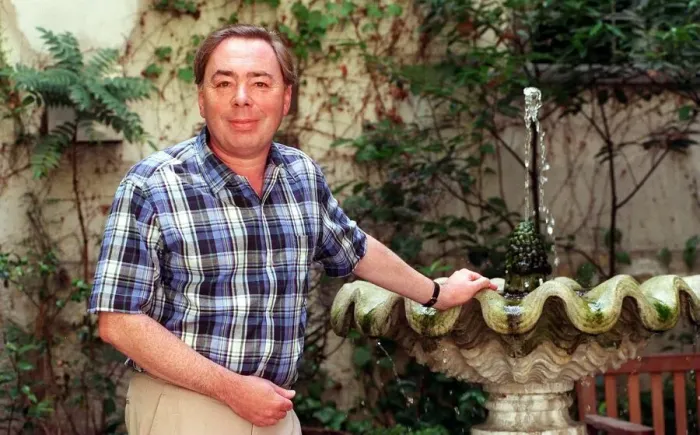 Framed Print : Sir Andrew Lloyd Webber in his garden August 1998 at his home in Eaton Square Framed Print : Sir Andrew Lloyd Webber in his garden August 1998 at his home in Eaton Square