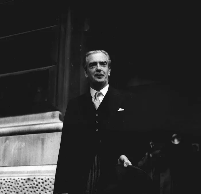 Framed Print : Sir Anthony Eden the new Prime Minister at Carlton Gardens after official appointment had