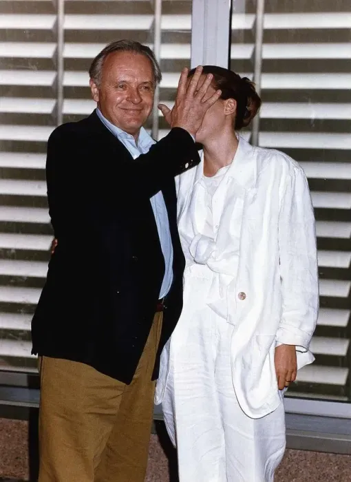 Framed Print : Sir Anthony Hopkins actor and actress Emma Thompson
