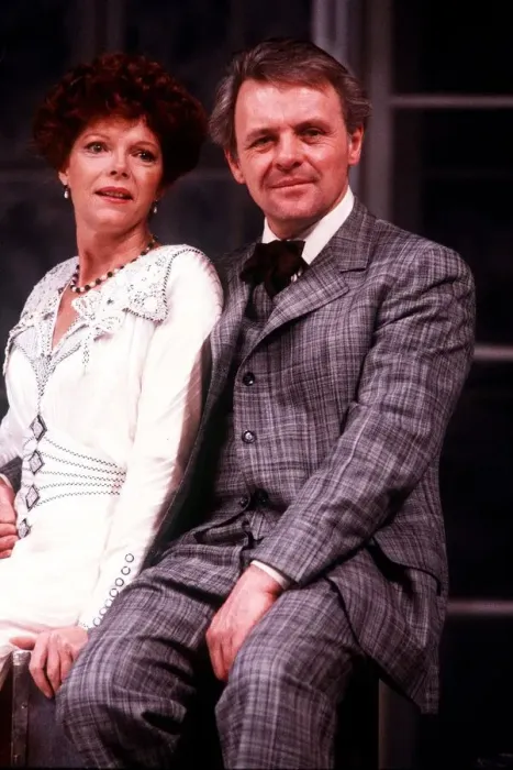 Framed Print : Sir Anthony Hopkins Actor with Actress Samantha Eggar in a scene from The Play The Lonely