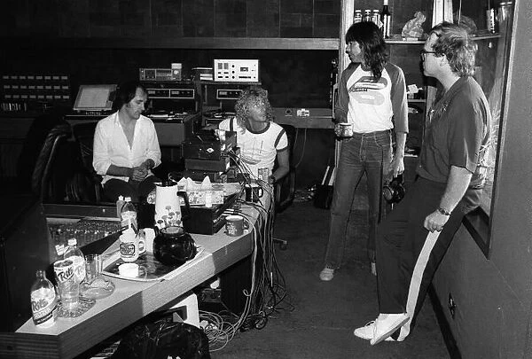 Sir Elton John in the recording studio on the Island of Monstserrat 1982