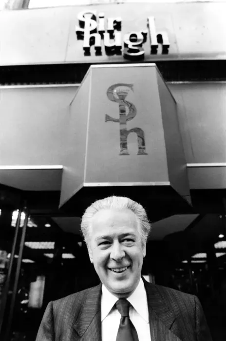 Framed Print : Sir Hugh Fraser, pictured outside his store Sir Hugh in Glasgow
