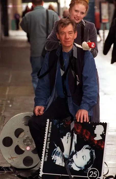 Framed Print : Sir Ian McKellen helps to launch a series of stamps to celebrate 100 years of cinema Framed Print : Sir Ian McKellen helps to launch a series of stamps to celebrate 100 years of cinema