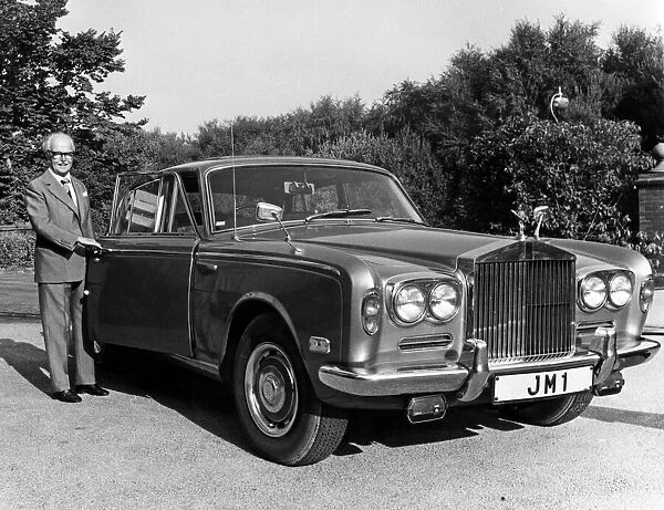 Sir John Moores with his Rolls-Royce. 11th January 1968