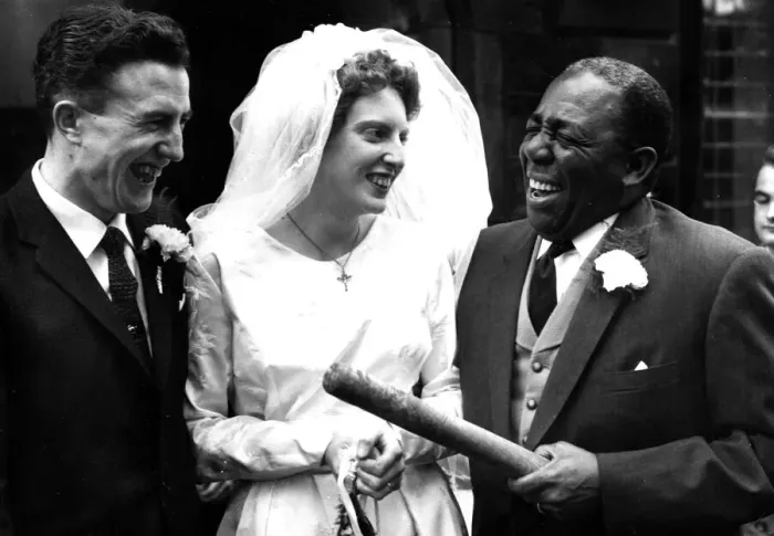 Framed Print : Sir Learie Constantine at the wedding of Gloria Turner to Brian Holden Framed Print : Sir Learie Constantine at the wedding of Gloria Turner to Brian Holden