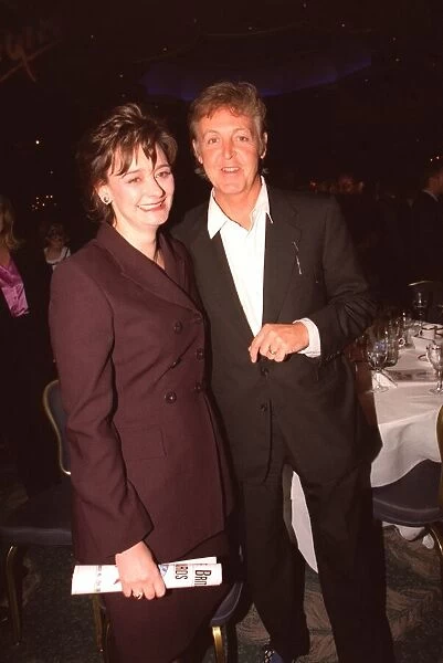 Sir Paul McCartney with Cherie Blair May 1999 at the The Mirror Pride of Britain