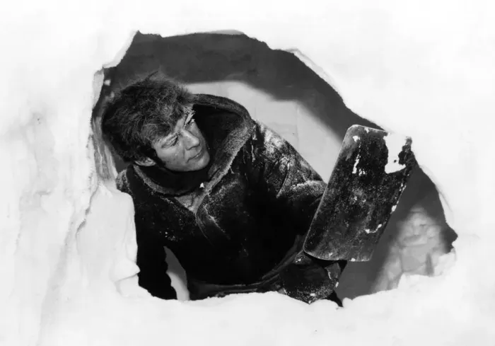 Framed Print : Sir Ranulph Twistleton Wykeham Fiennes, explorer, at the North Pole during the Transglobe