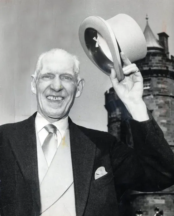 Framed Print : Sir Robert Kelly May 1969 on the grounds of holyrood house top hat Framed Print : Sir Robert Kelly May 1969 on the grounds of holyrood house top hat