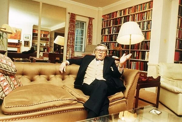 Sir Robin Day TV Presenter in his London flat