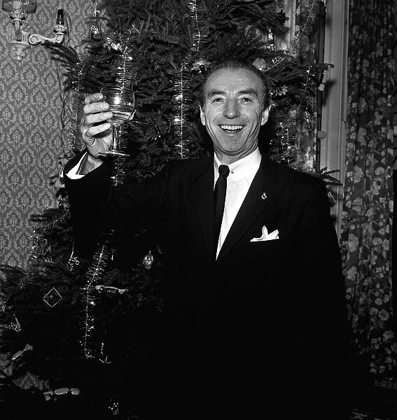 Sir Stanley Matthews with celebrate his new Knighthood in 1965 He is due to retire