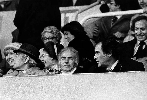 Sir Stanley Matthews was in the Stoke stand for the match with Fulham