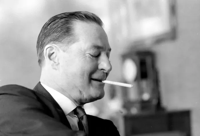 Framed Print : Sir Terence Rattigan, May 1964, Screen Writer. Pictured at home at his London Eaton
