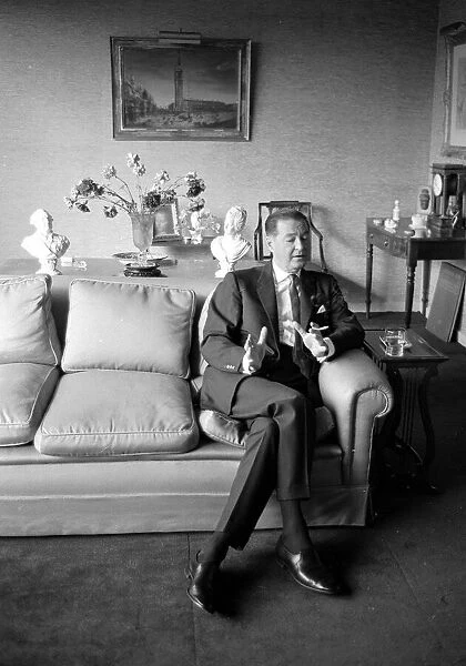 Sir Terence Rattigan, May 1964, Screen Writer. Pictured at home at his London Eaton