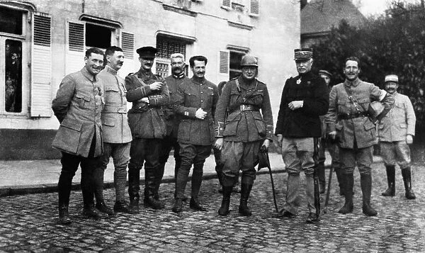Sir Winston Churchill - 1916 wearing a French Helmet with the Grenadiers in France