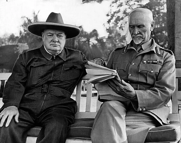 Sir Winston Churchill - 1942 British Prime Minister with General Smuts