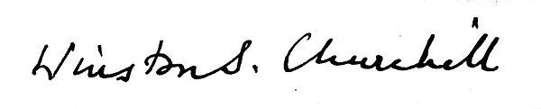 Sir Winston Churchill - 1953 British Prime Minister signature