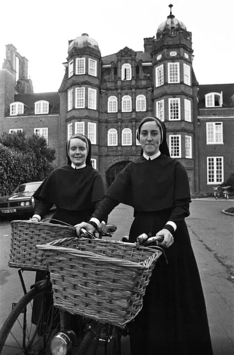 Framed Print : Sister Campion and Sister Gemma, students at Newnham College, University of Cambridge Framed Print : Sister Campion and Sister Gemma, students at Newnham College, University of Cambridge