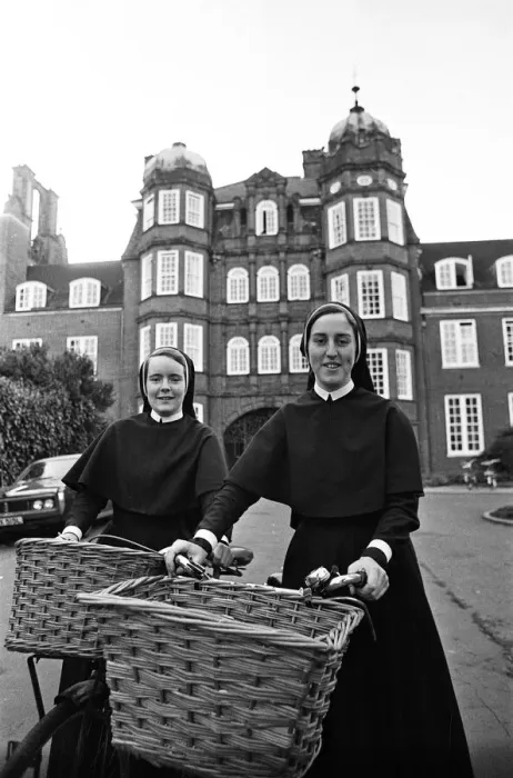 Framed Print : Sister Campion and Sister Gemma, students at Newnham College, University of Cambridge Framed Print : Sister Campion and Sister Gemma, students at Newnham College, University of Cambridge