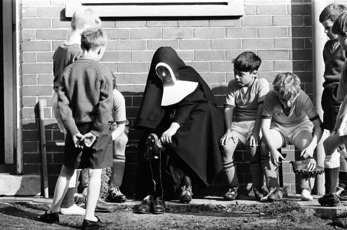 Framed Print : Sister Gabriel, chief coach, manager and trainer of the St Joseph Framed Print : Sister Gabriel, chief coach, manager and trainer of the St Joseph