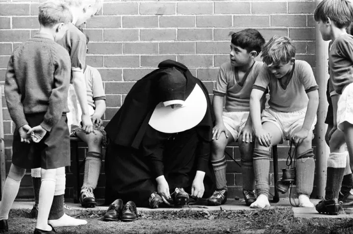 Framed Print : Sister Gabriel, chief coach, manager and trainer of the St Joseph Framed Print : Sister Gabriel, chief coach, manager and trainer of the St Joseph