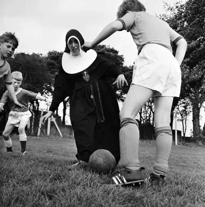 Framed Print : Sister Gabriel, chief coach, manager and trainer of the St Joseph Framed Print : Sister Gabriel, chief coach, manager and trainer of the St Joseph