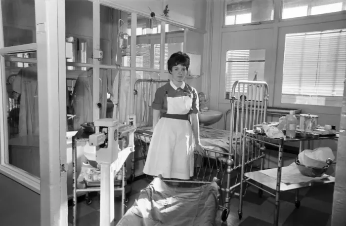 Framed Print : Sister Mary Simpson and room 14 at the special burns unit at Manchester Framed Print : Sister Mary Simpson and room 14 at the special burns unit at Manchester