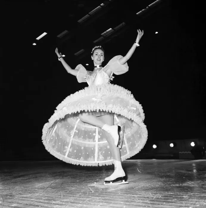 Framed Print : Skaters in costume for the holiday on ice show at Wembley. 1957 Framed Print : Skaters in costume for the holiday on ice show at Wembley. 1957