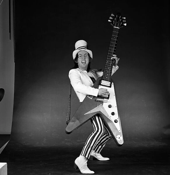 Slade guitarist Dave Hill. 27th February 1987