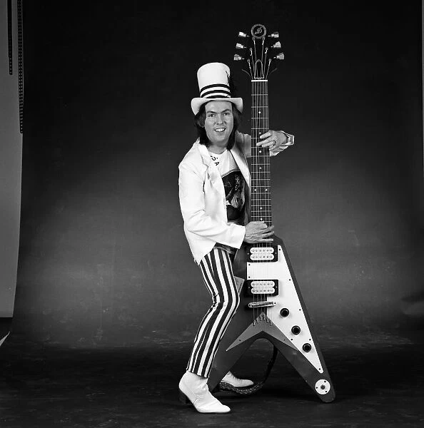 Slade guitarist Dave Hill. 27th February 1987