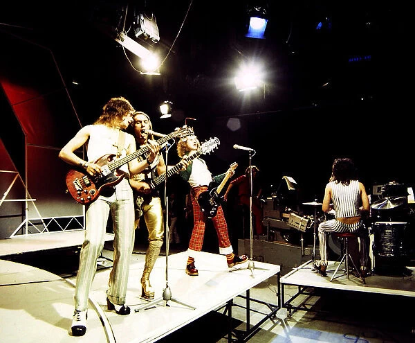 Slade - Pop Group seen here during rehearsals for the BBC television programme Top